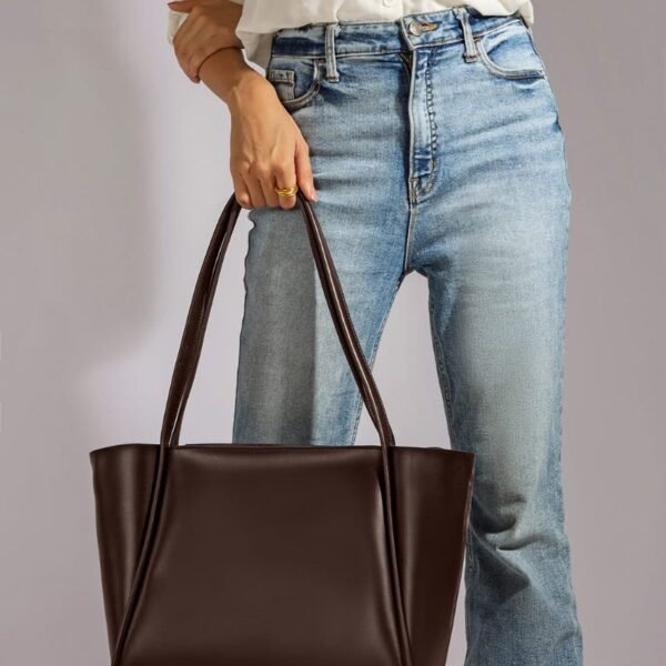 promenade wave leather tote